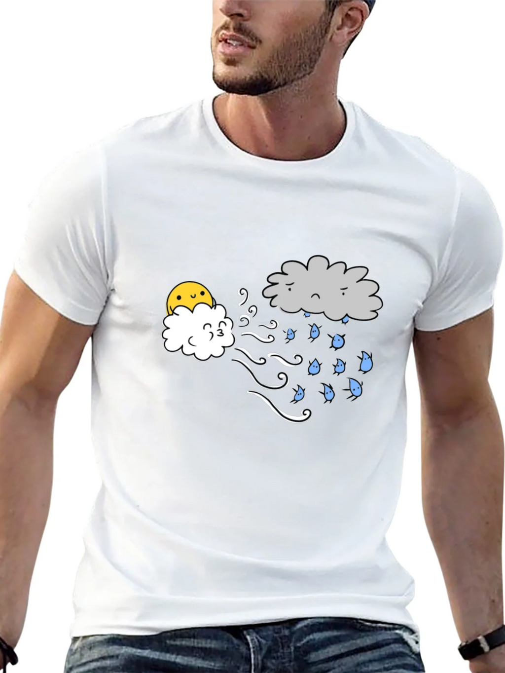Funny Weather Cloud Graphic Tee - Black product image 10