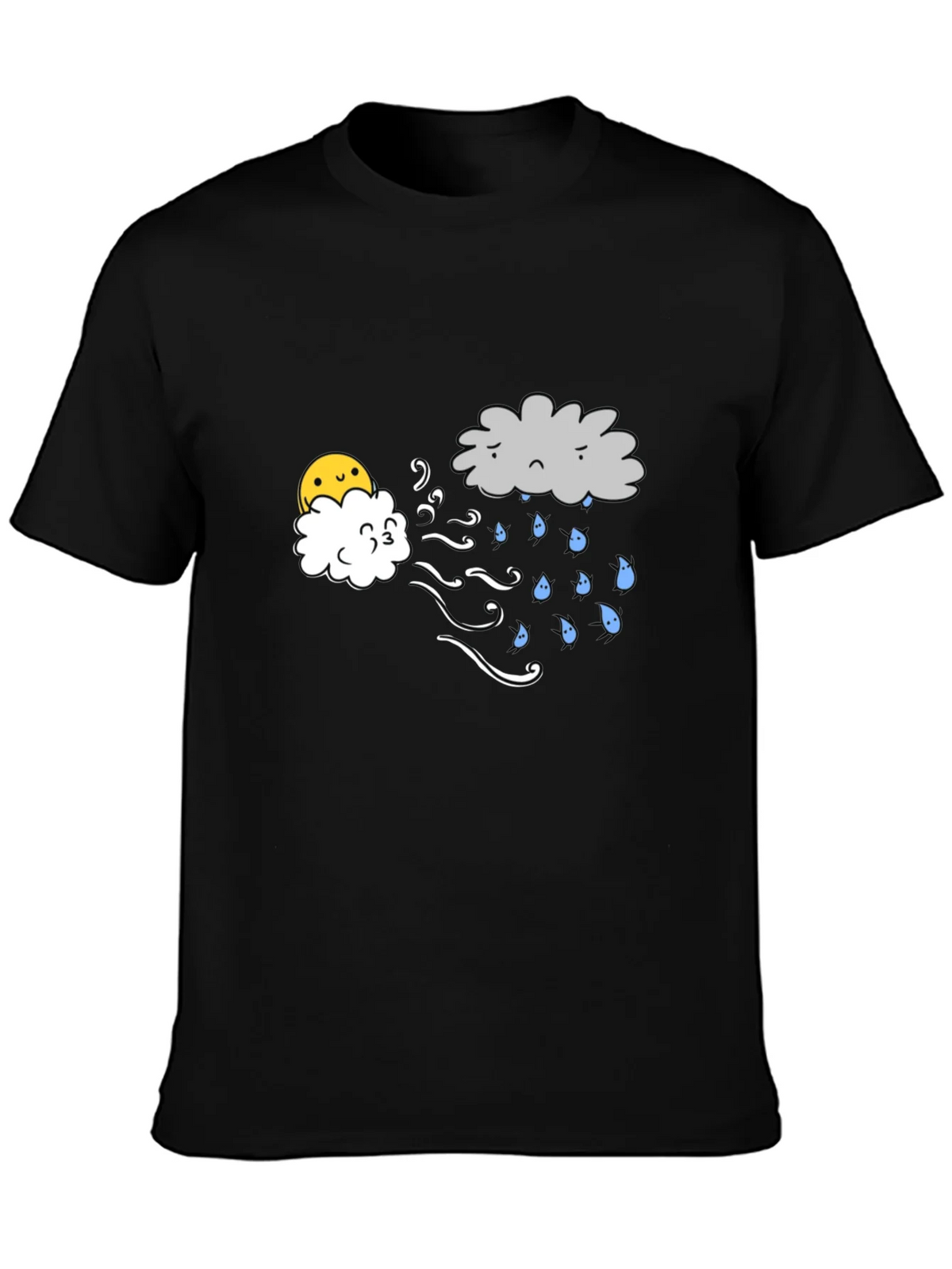 Funny Weather Cloud Graphic Tee - Black product image 3