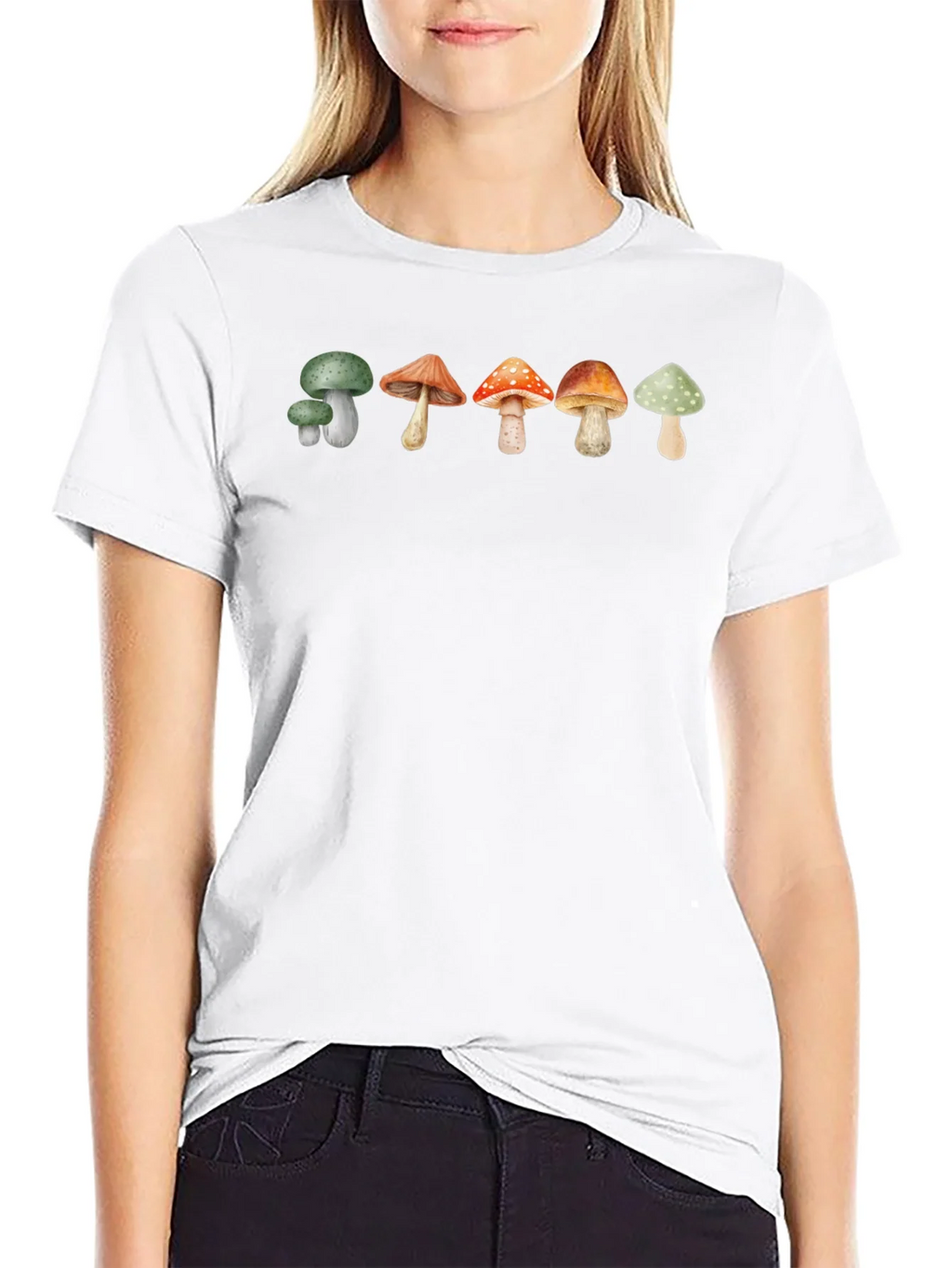 Mushroom Print T-Shirt - Black product image 6