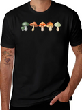 Mushroom Print T-Shirt - Black product image 1