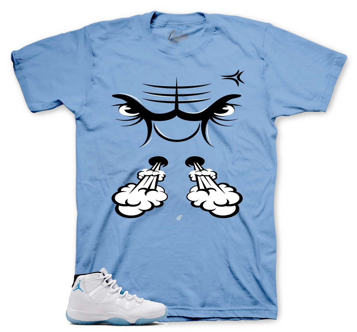Retro 11 Legend Blue Raging Face Shirt