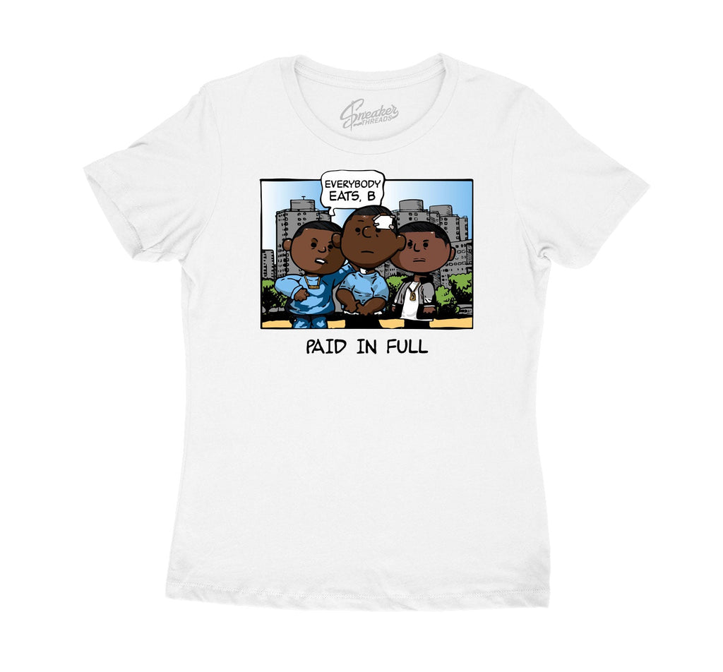 Womens - University Blue 1 Paid Peanuts Shirt