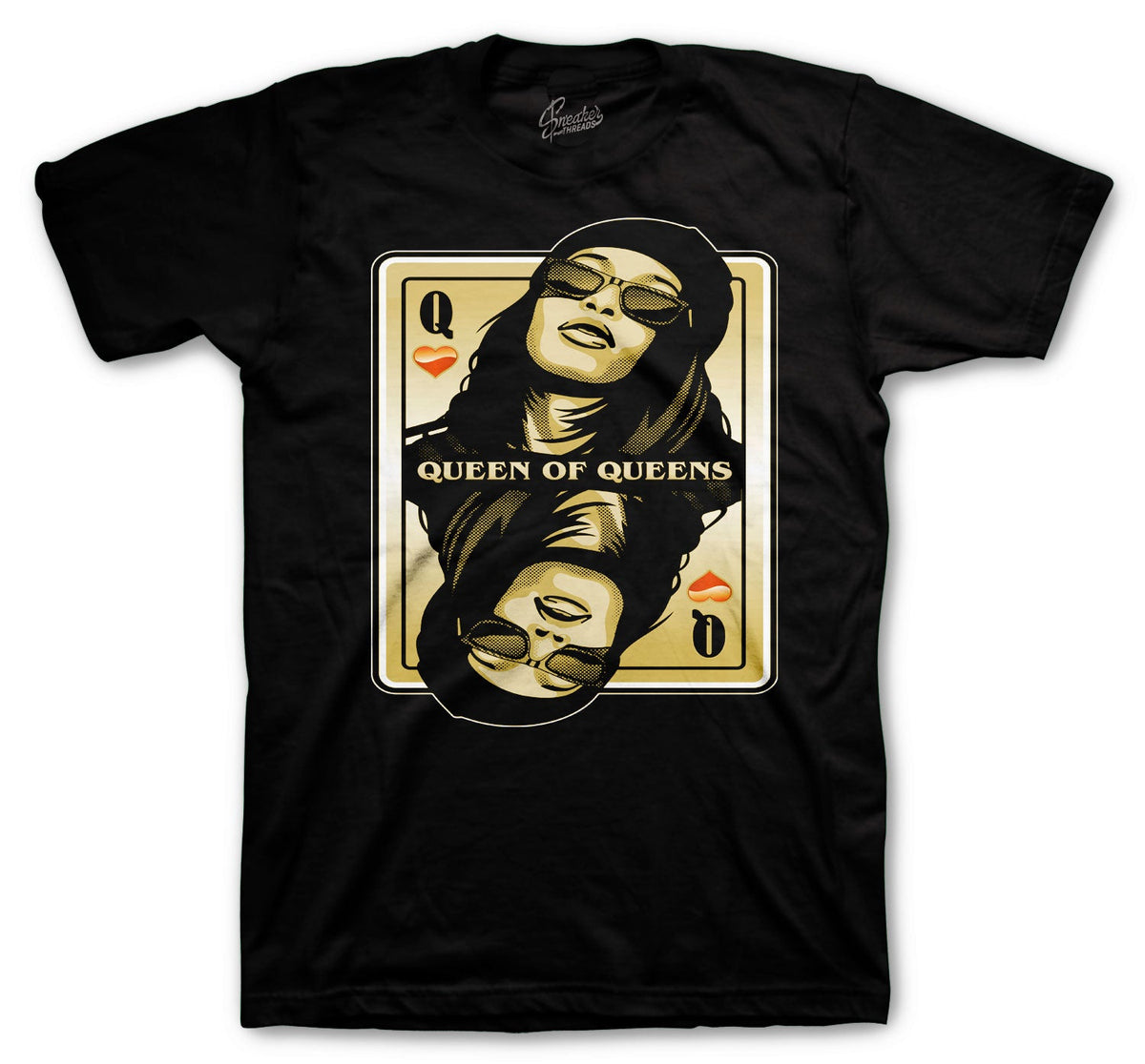Retro 13 Gold Glitter Queen Of Queens Shirt
