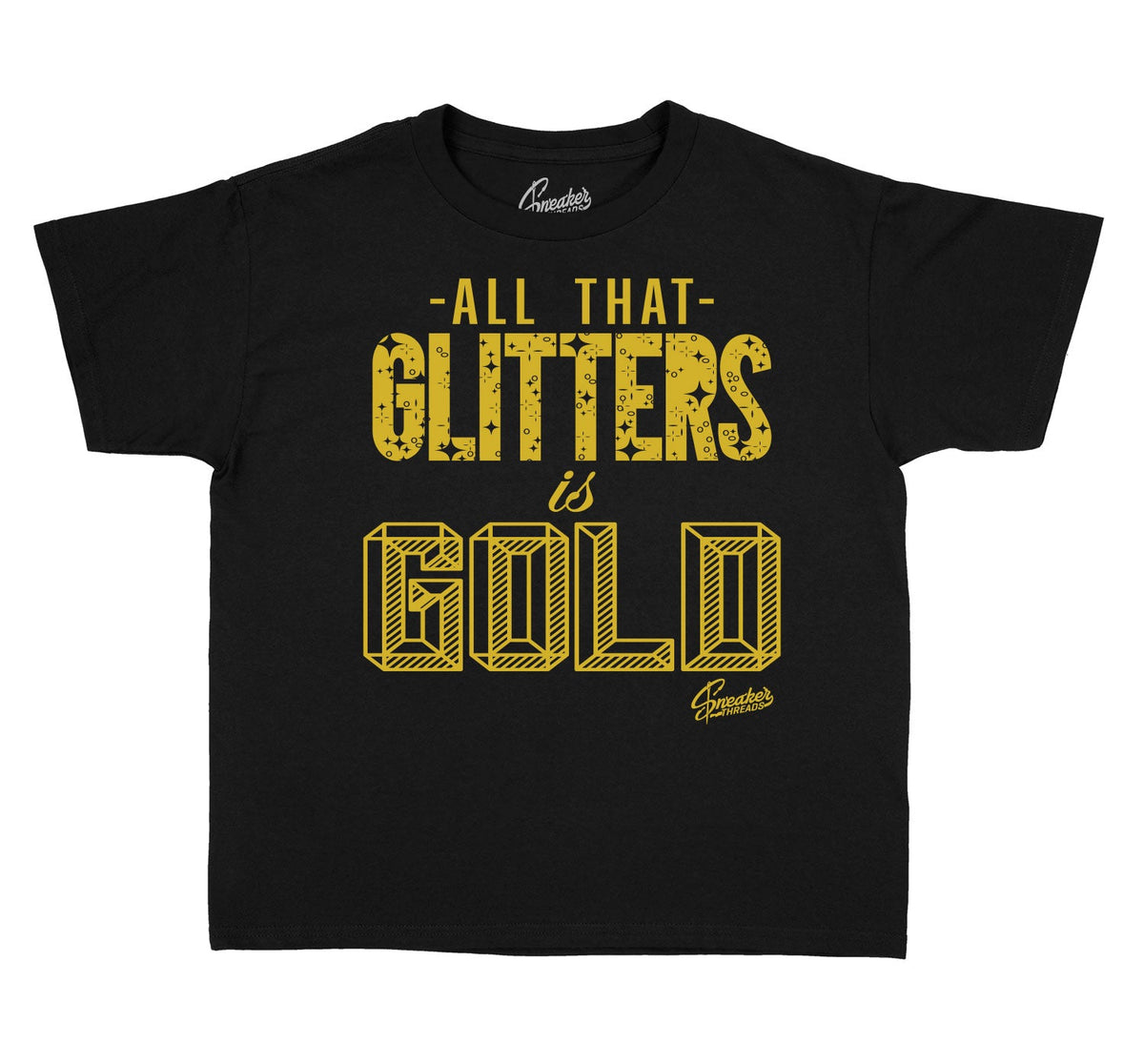 Kids - Gold Glitter 13 Gold Shirt