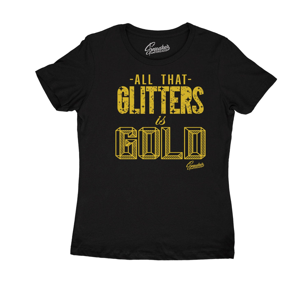 Womens - Gold Glitter 13 Gold Shirt