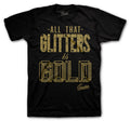 Retro 13 Gold Glitter Gold Shirt