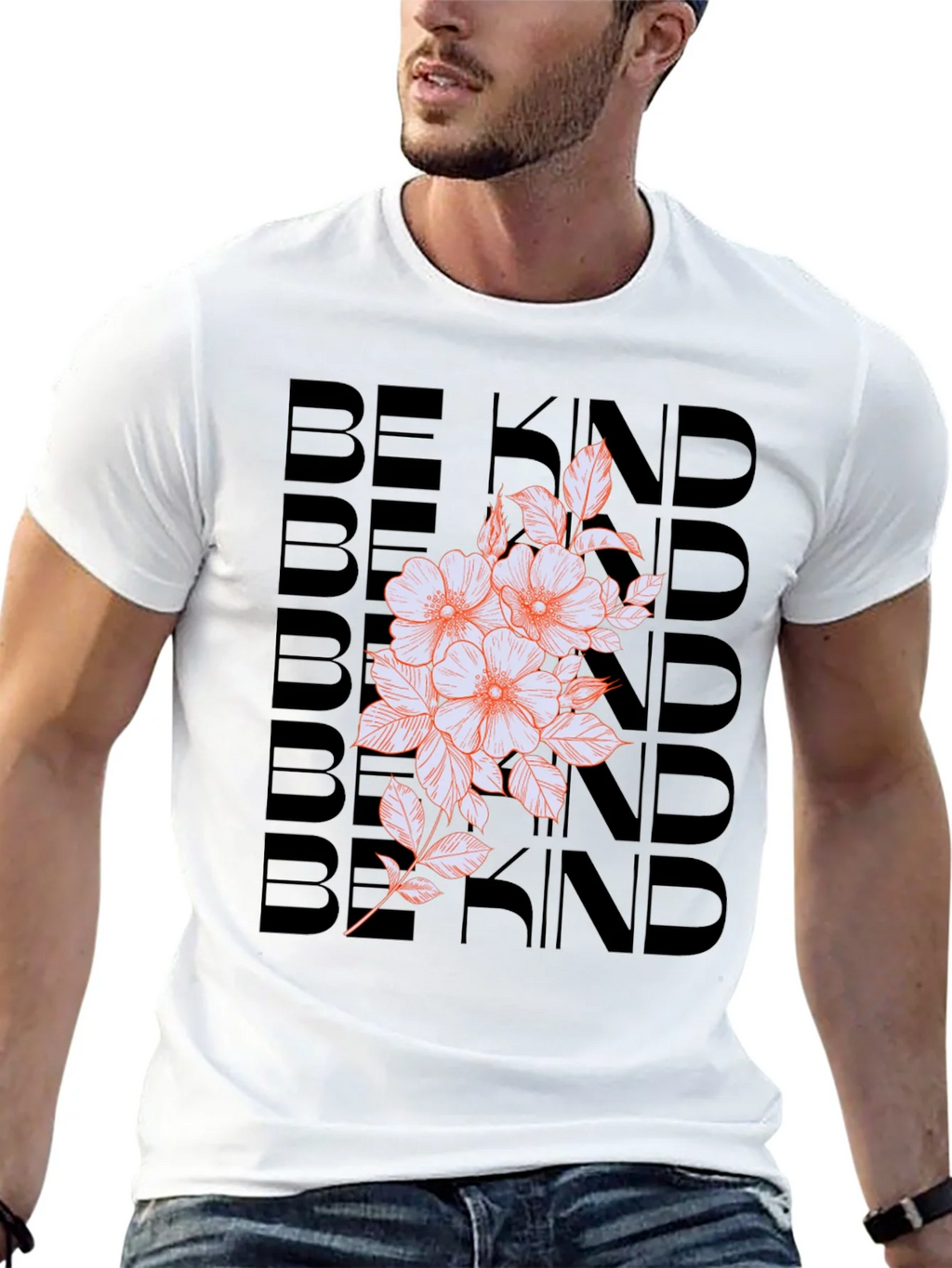 Be Kind Floral Graphic Tee - Black product image 12
