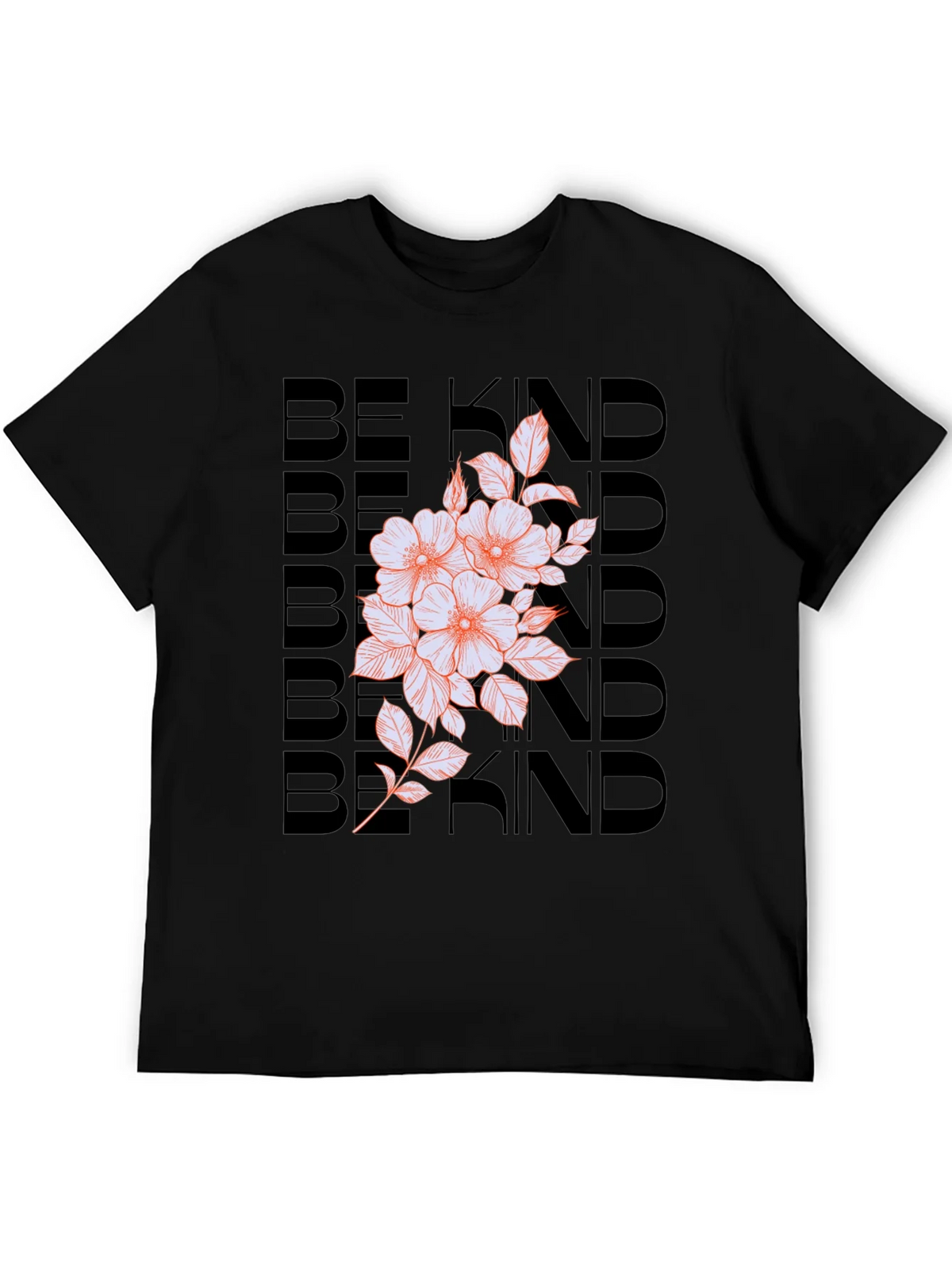 Be Kind Floral Graphic Tee - Black product image 5