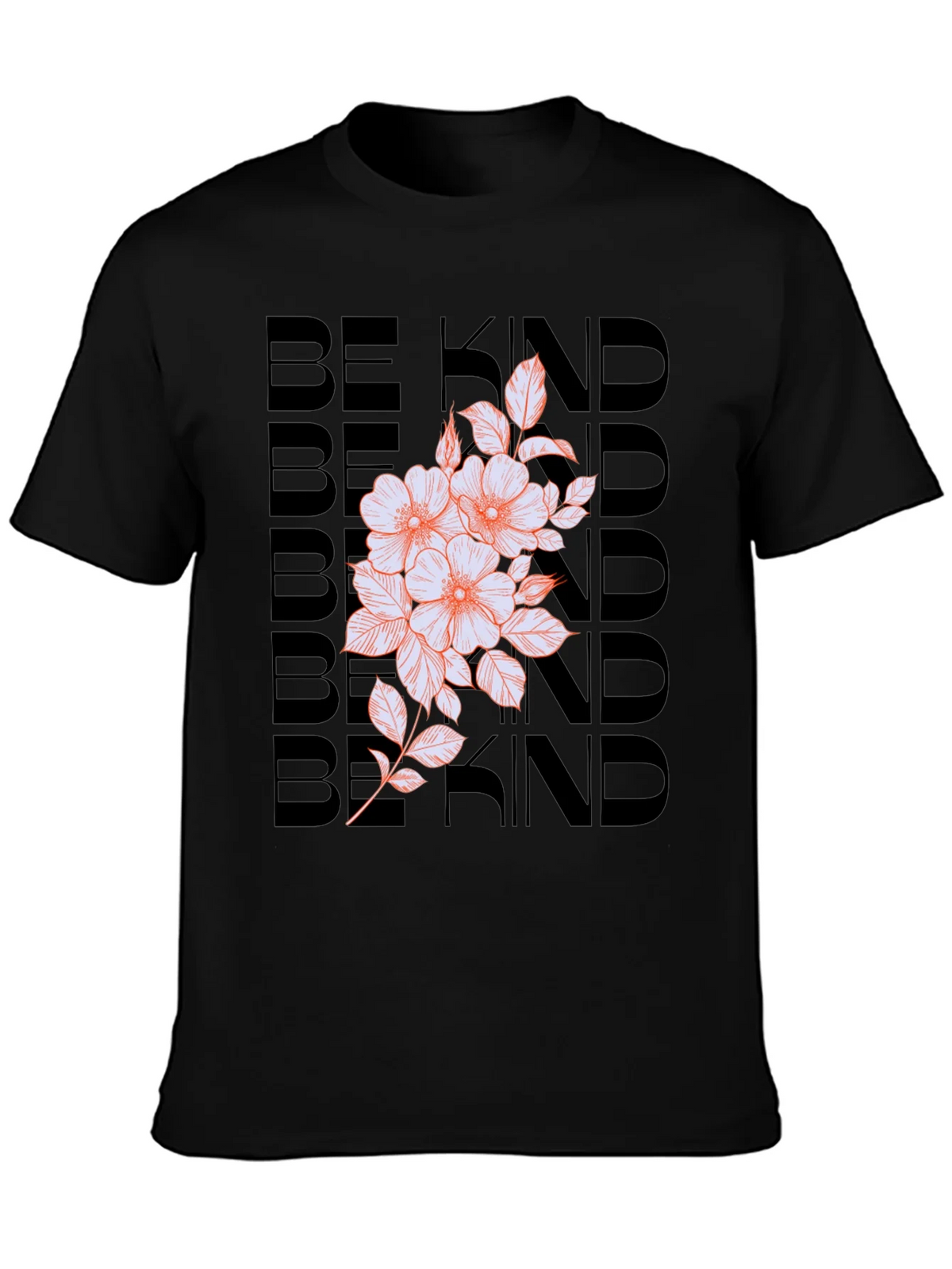 Be Kind Floral Graphic Tee - Black product image 3