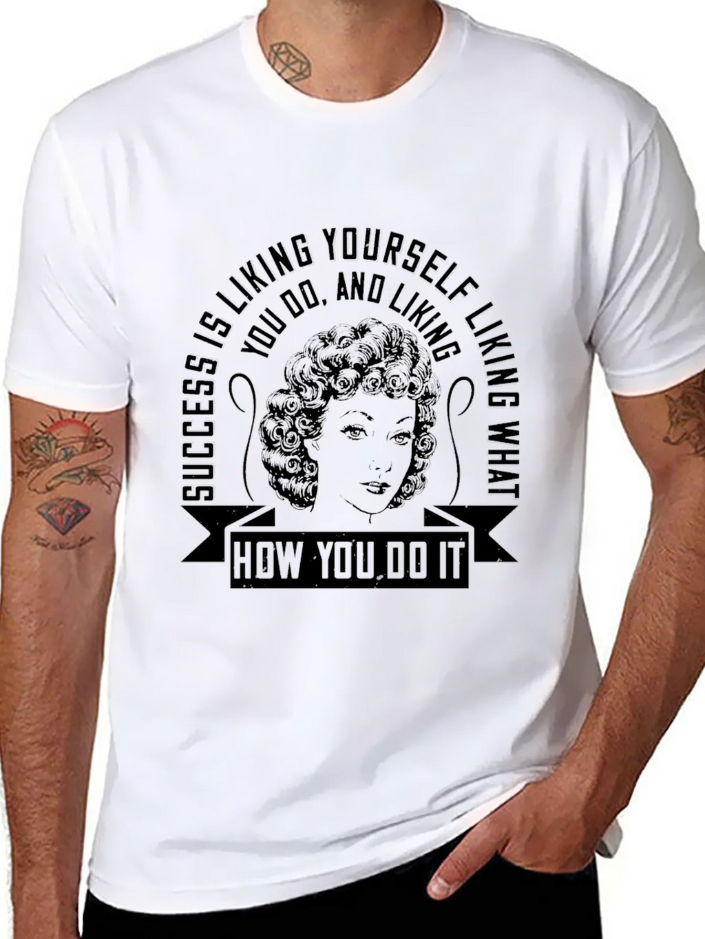 Success Liking Yourself Quote T-Shirt product image 7