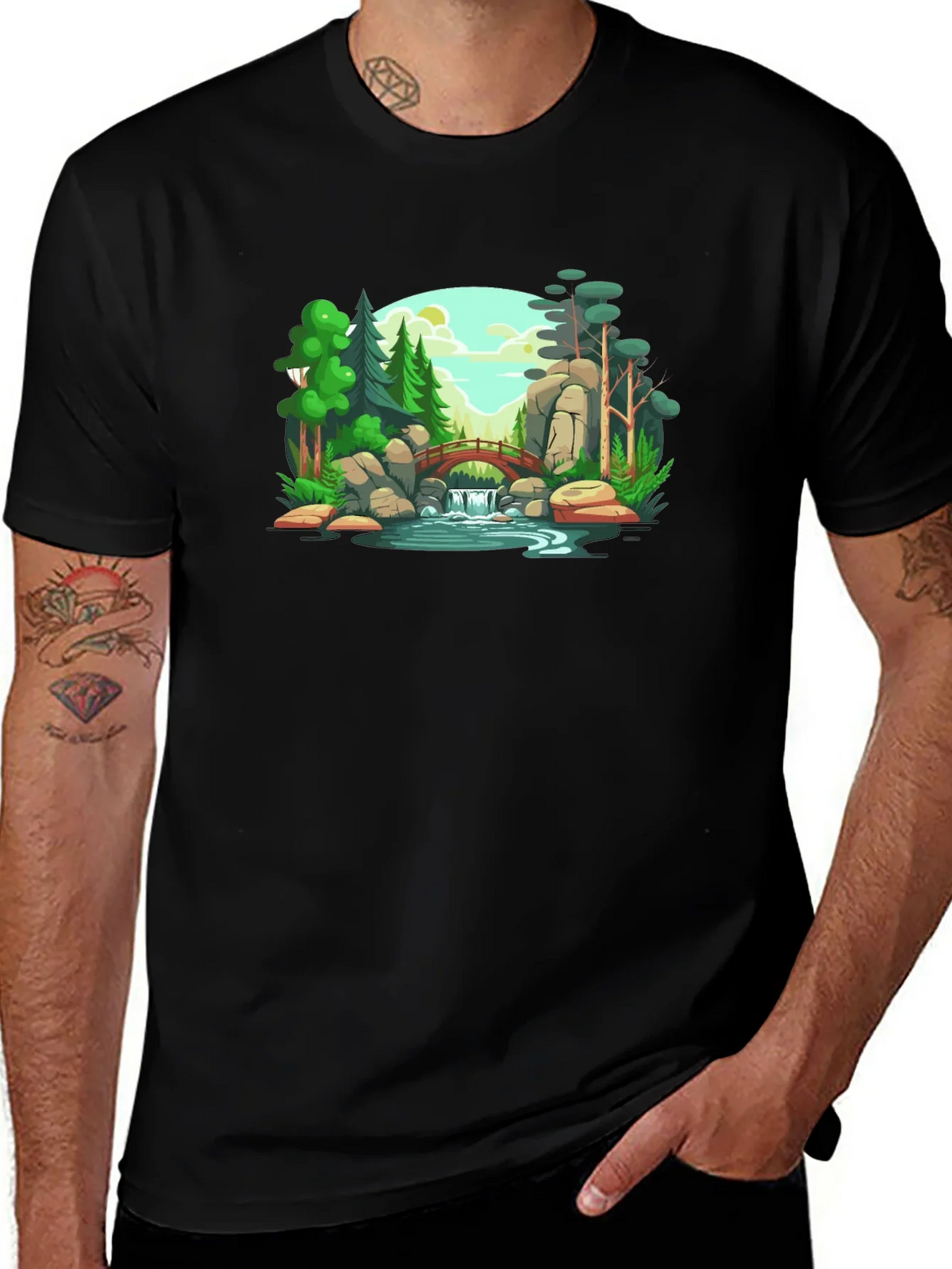 Scenic Landscape Graphic Print T-Shirt product image 1