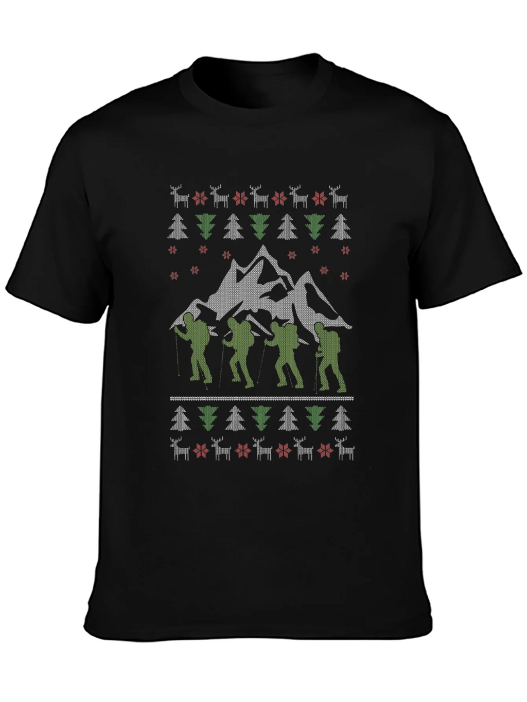Hiking Adventure Ugly Christmas T-Shirt product image 3