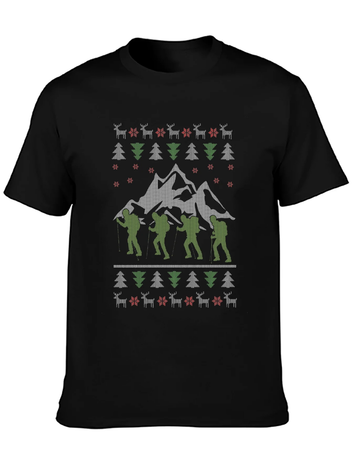 Hiking Adventure Ugly Christmas T-Shirt product image 3