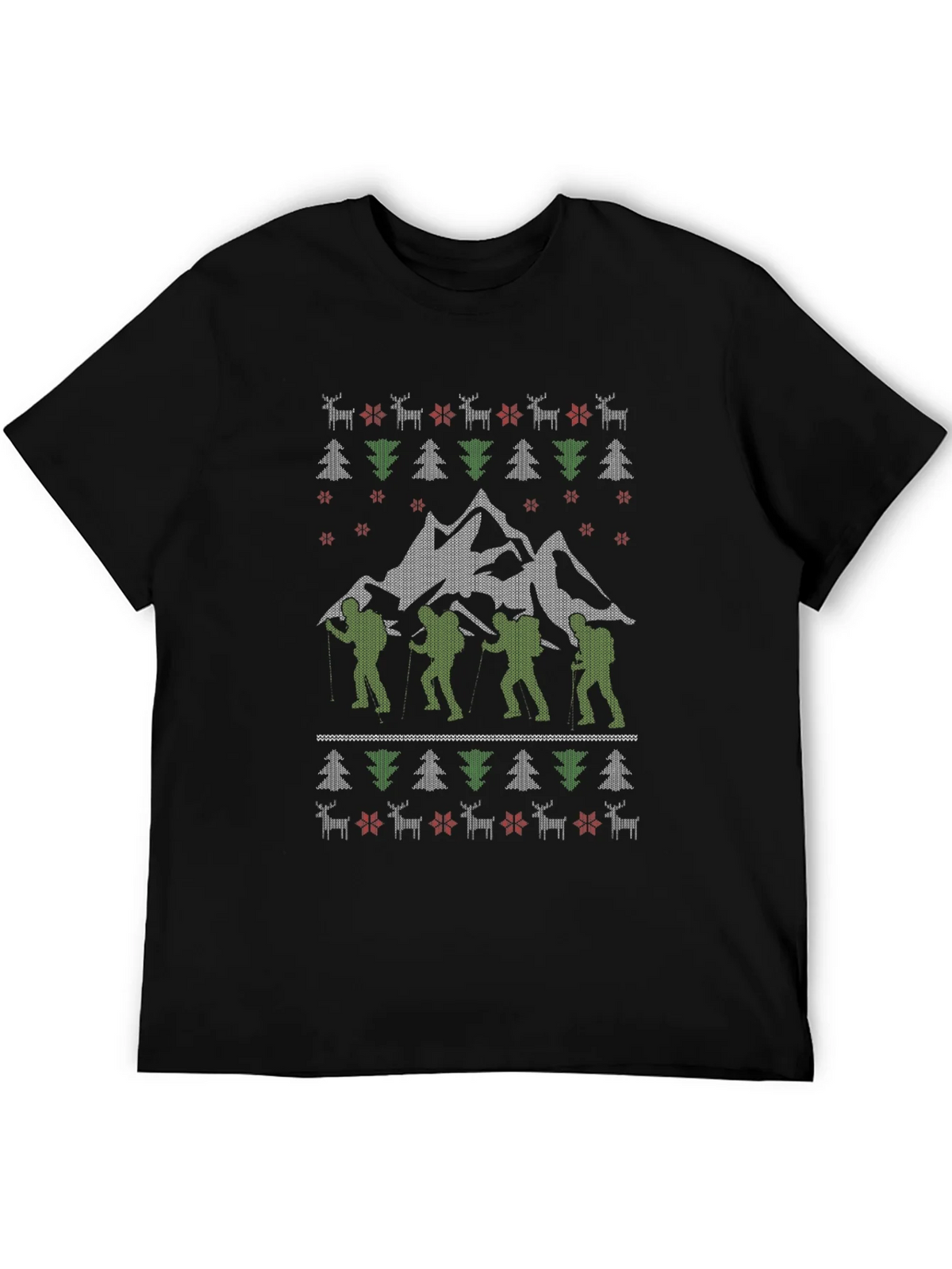 Hiking Adventure Ugly Christmas T-Shirt product image 5