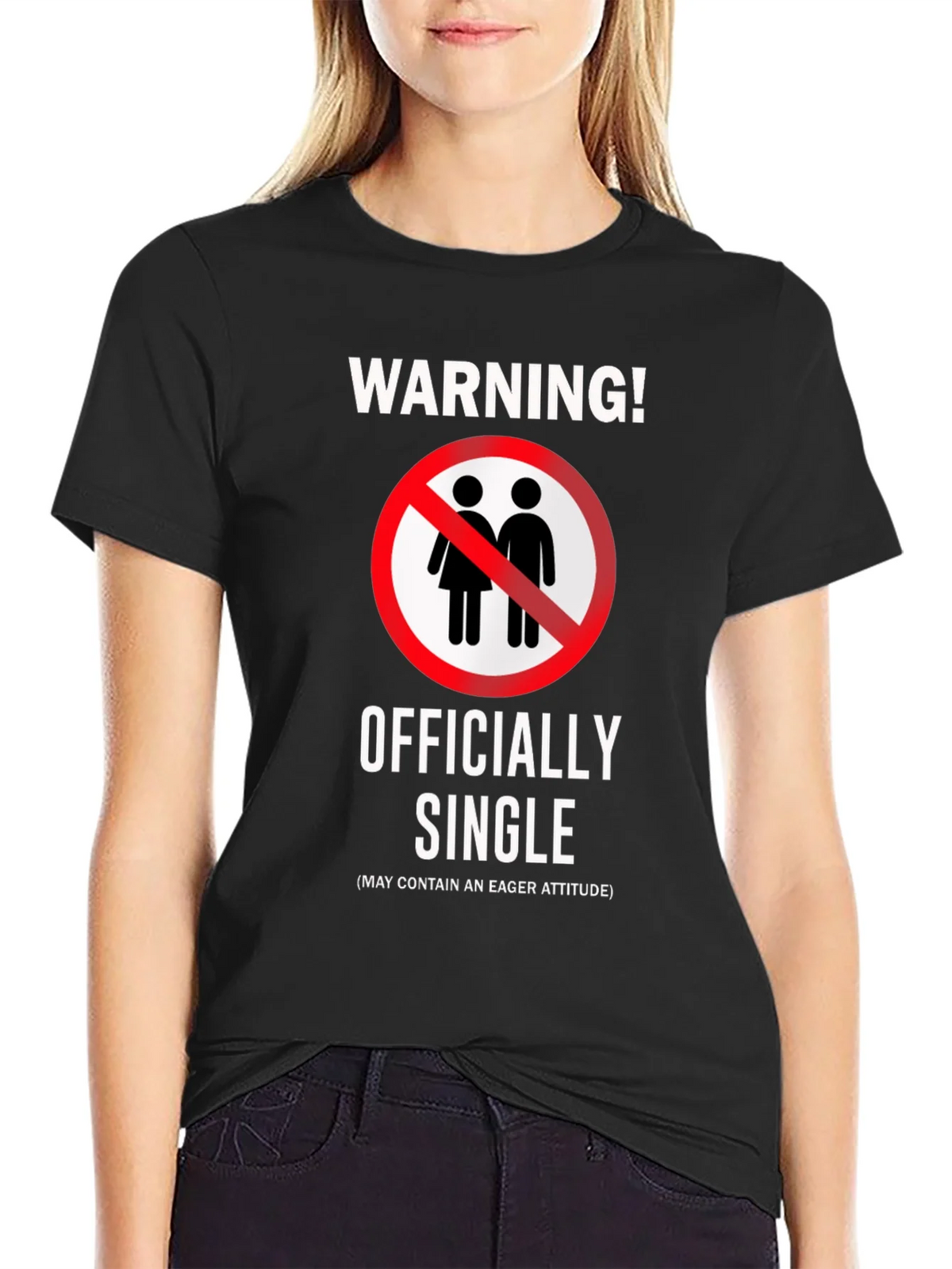 Officially Single Funny Novelty Graphic T-Shirt product image 1