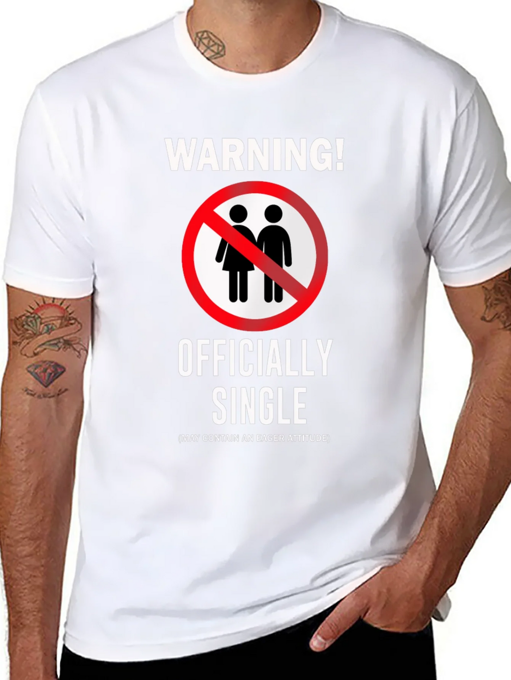 Officially Single Funny Novelty Graphic T-Shirt product image 3