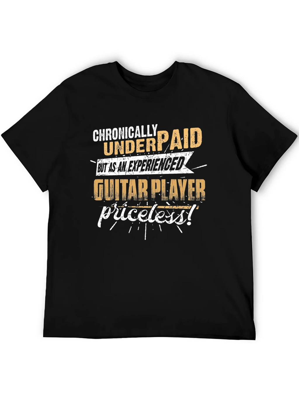Chronically Underpaid Guitar Player Black T-Shirt product image 4