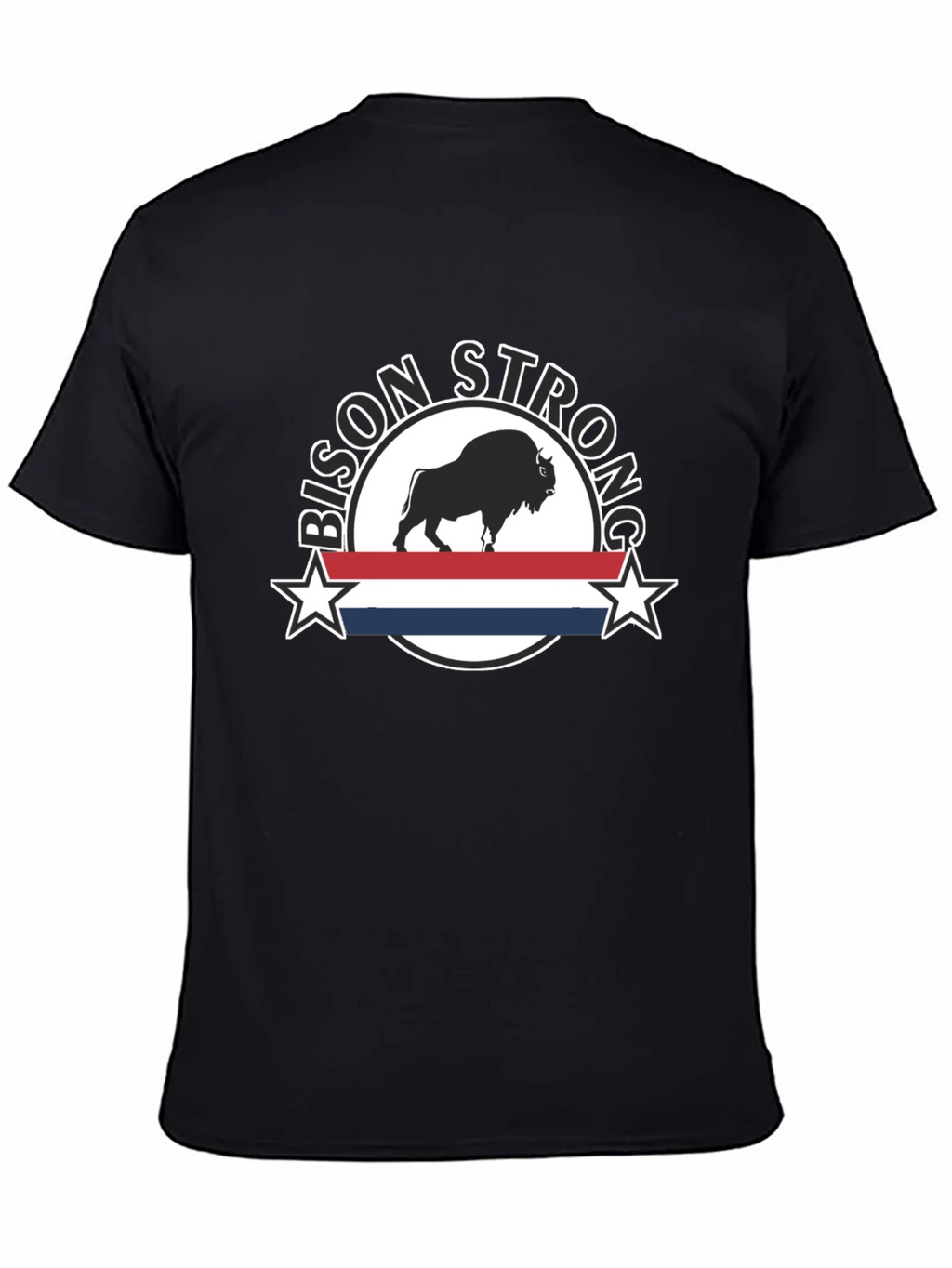 Bison Strong Graphic Tee - Black Unisex T-Shirt product image 4
