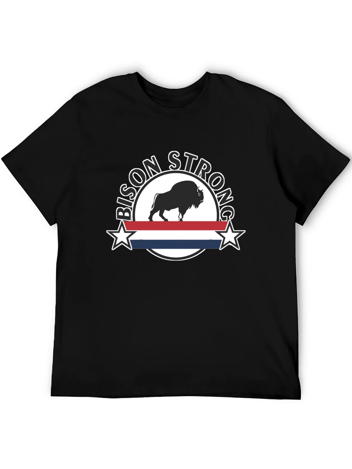 Bison Strong Graphic Tee - Black Unisex T-Shirt product image 5