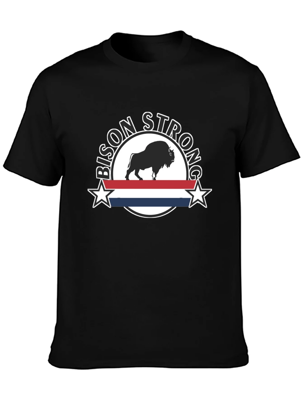 Bison Strong Graphic Tee - Black Unisex T-Shirt product image 3