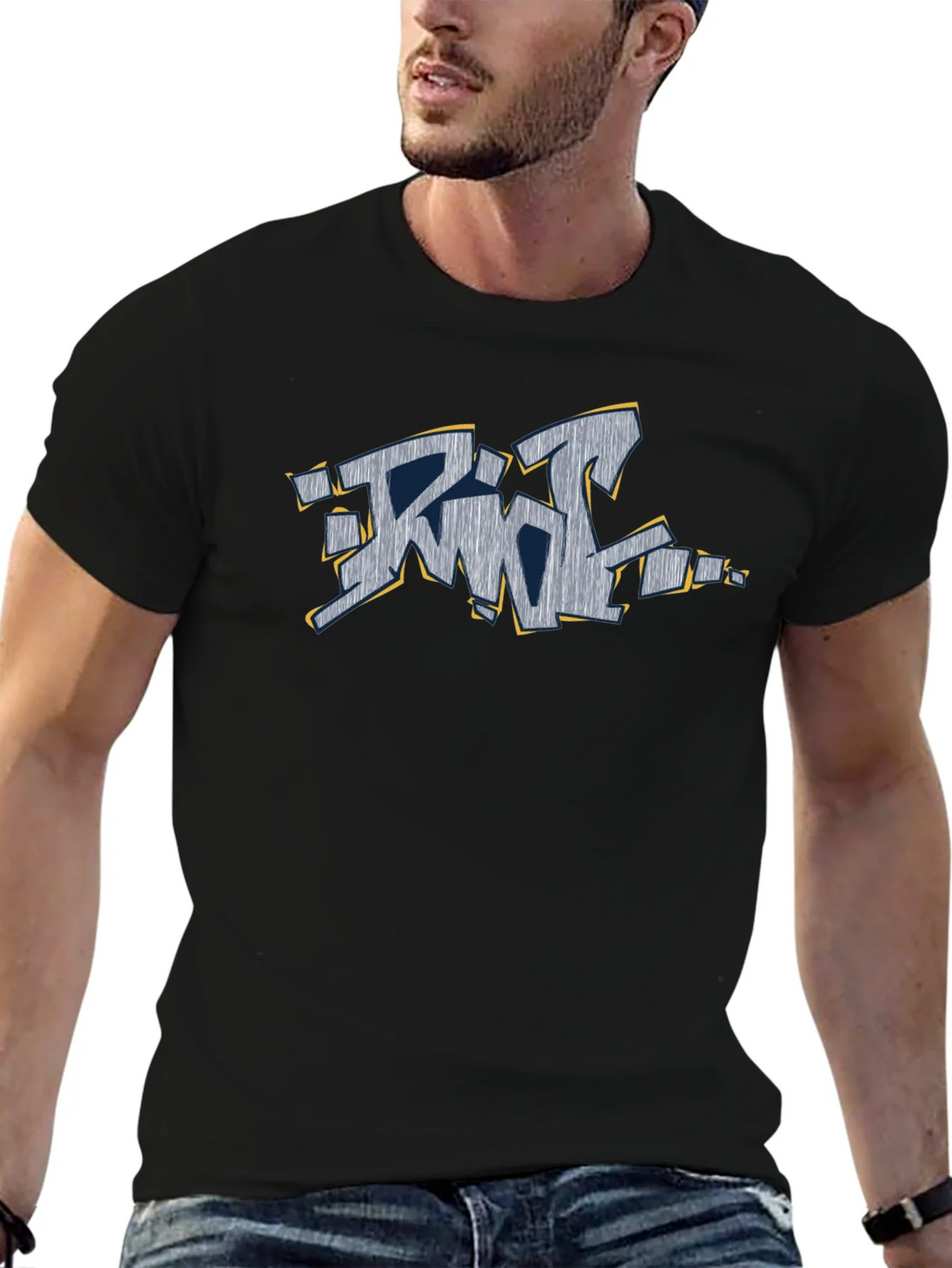 Graffiti Style Graphic T-Shirt - Black product image 6
