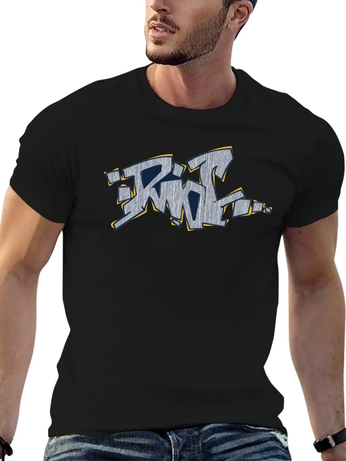 Graffiti Style Graphic T-Shirt - Black product image 6