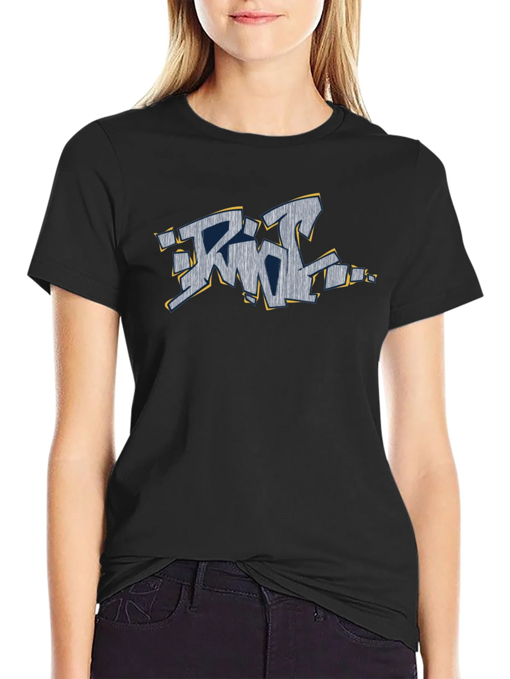 Graffiti Style Graphic T-Shirt - Black product image 2