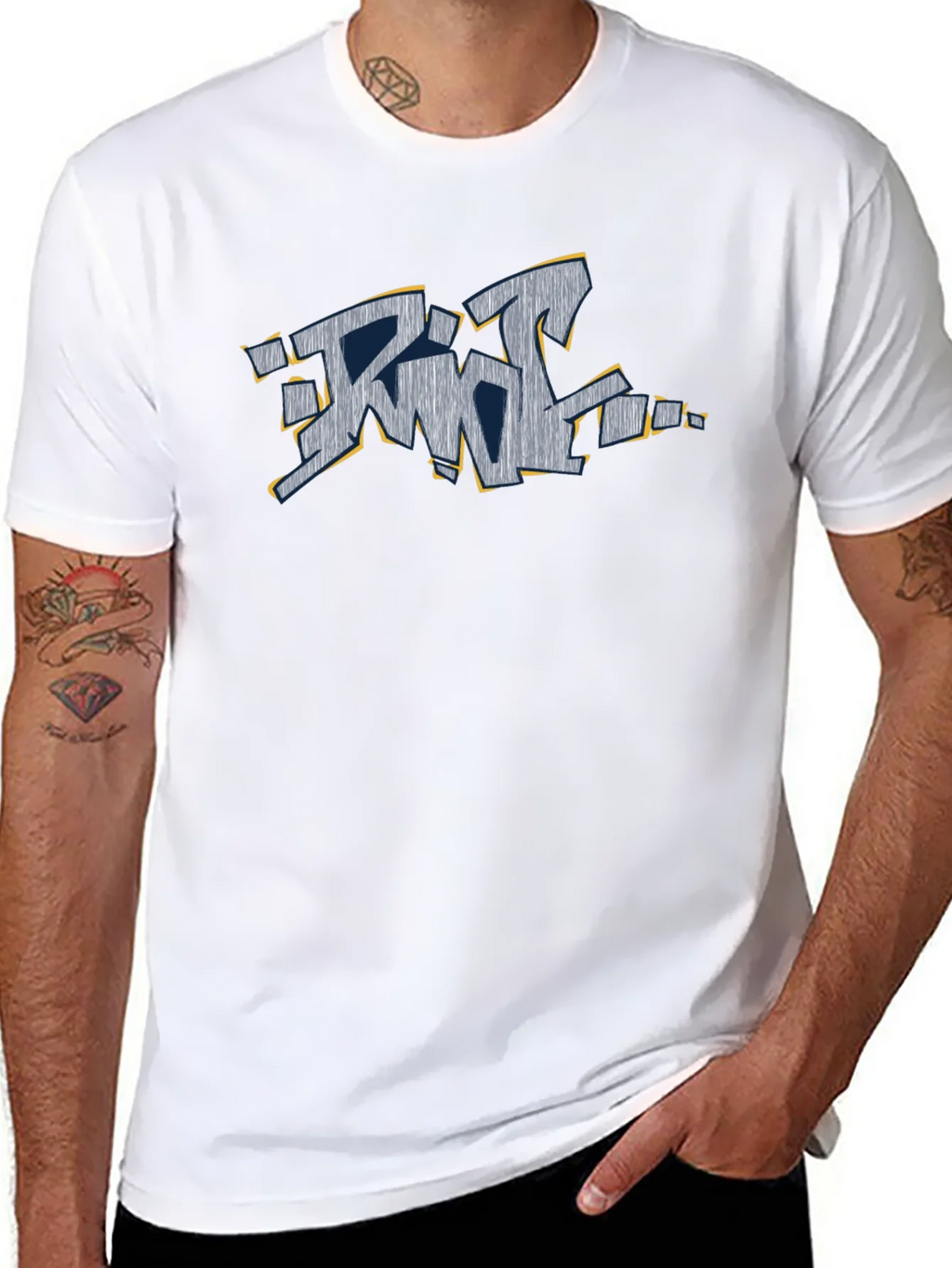 Graffiti Style Graphic T-Shirt - Black product image 7