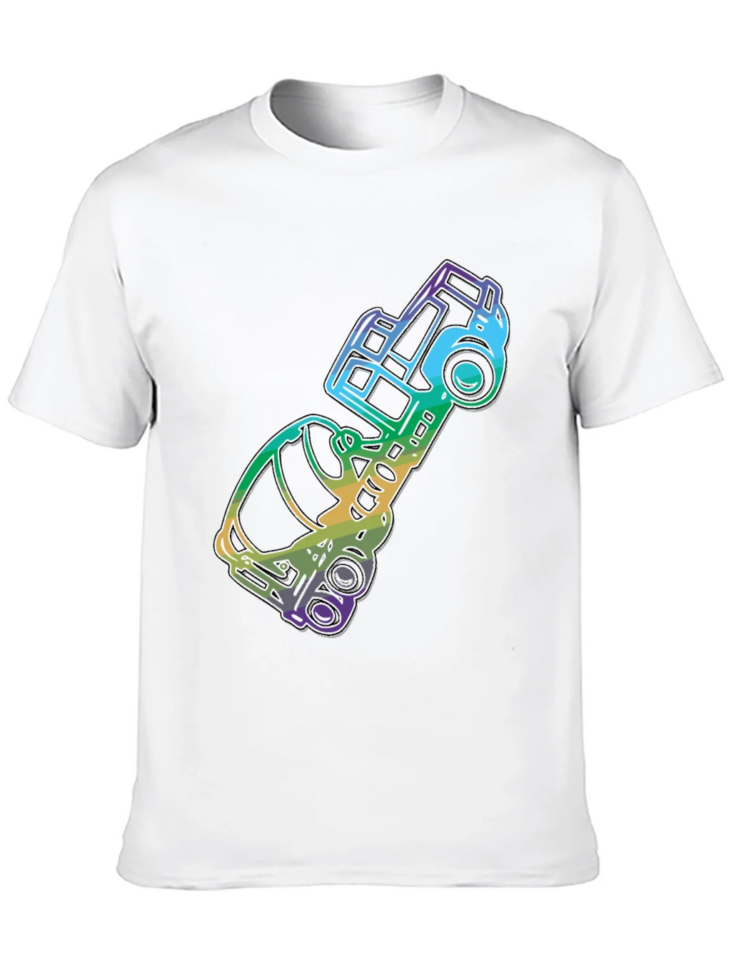 Retro Rainbow Car Graphic Tee - Black product image 9