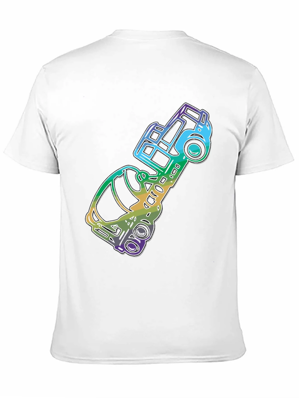 Retro Rainbow Car Graphic Tee - Black product image 10