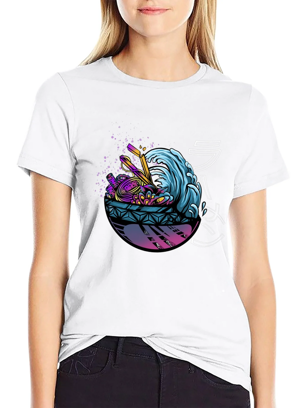 Ramen Wave Graphic Tee - Unique Design Soft Fabric product image 4