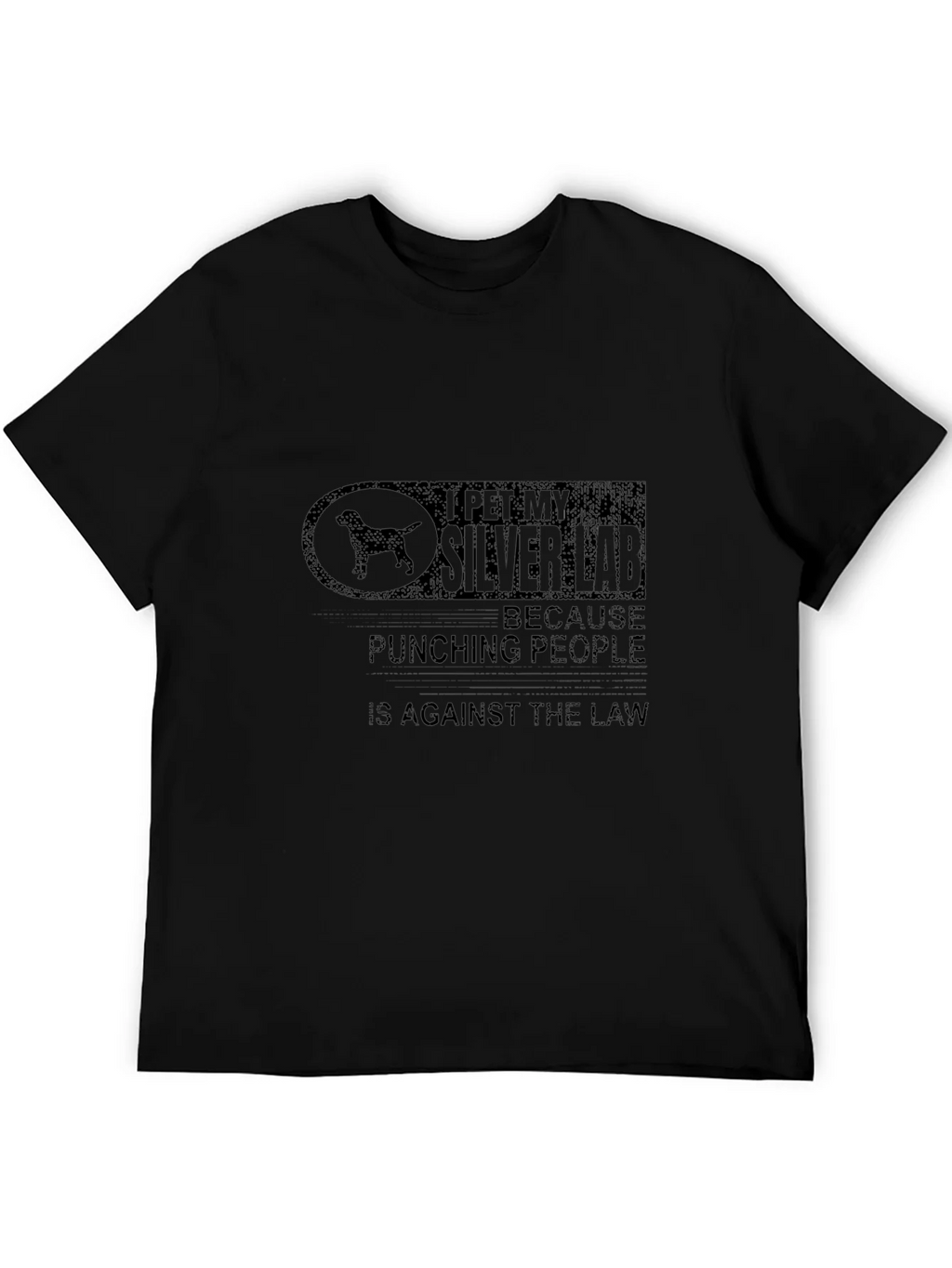I Pet My Silver Lab T-Shirt - Dog Lover Humor product image 5