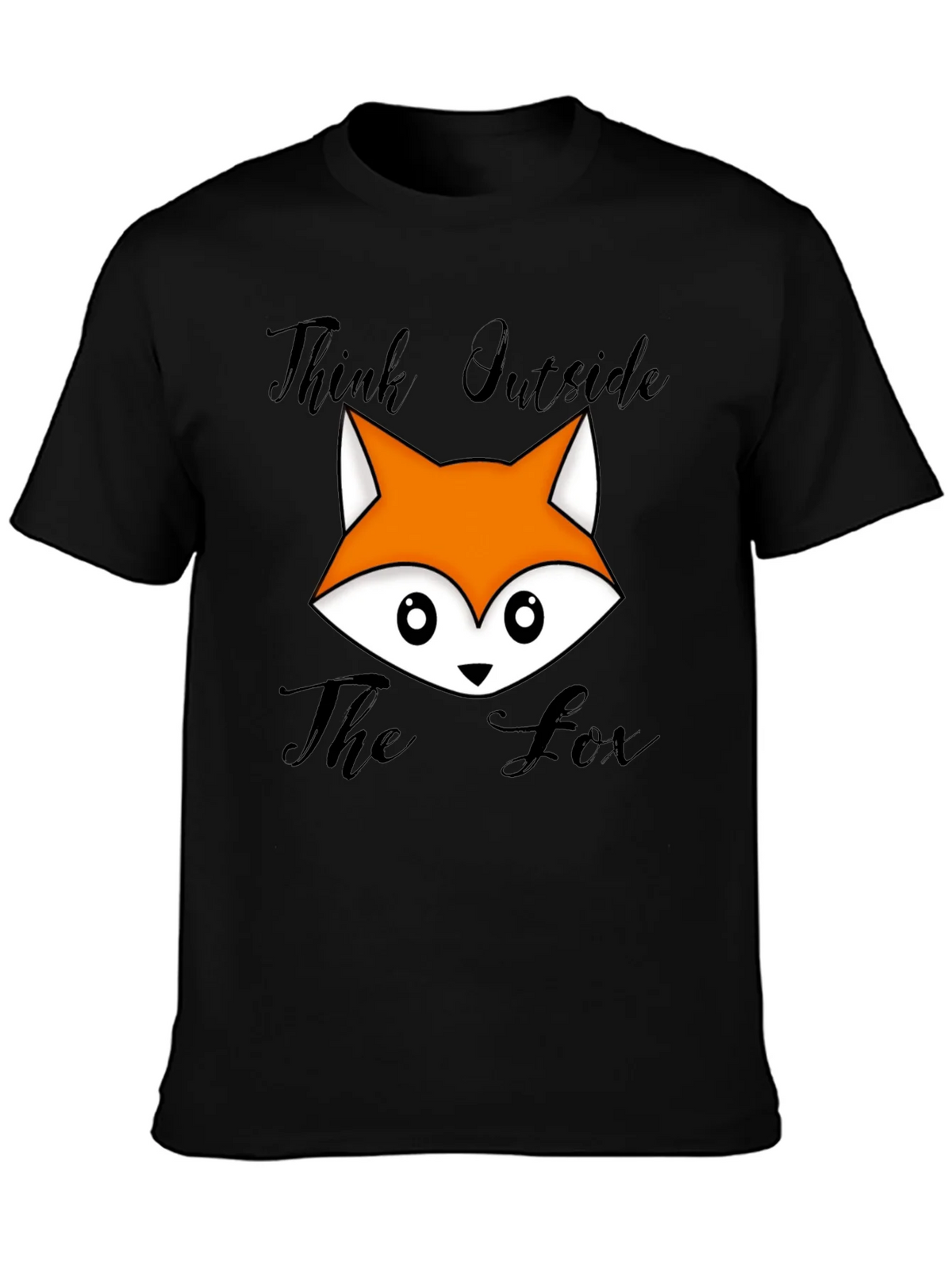 Think Outside The Fox Graphic T-Shirt - Black product image 3