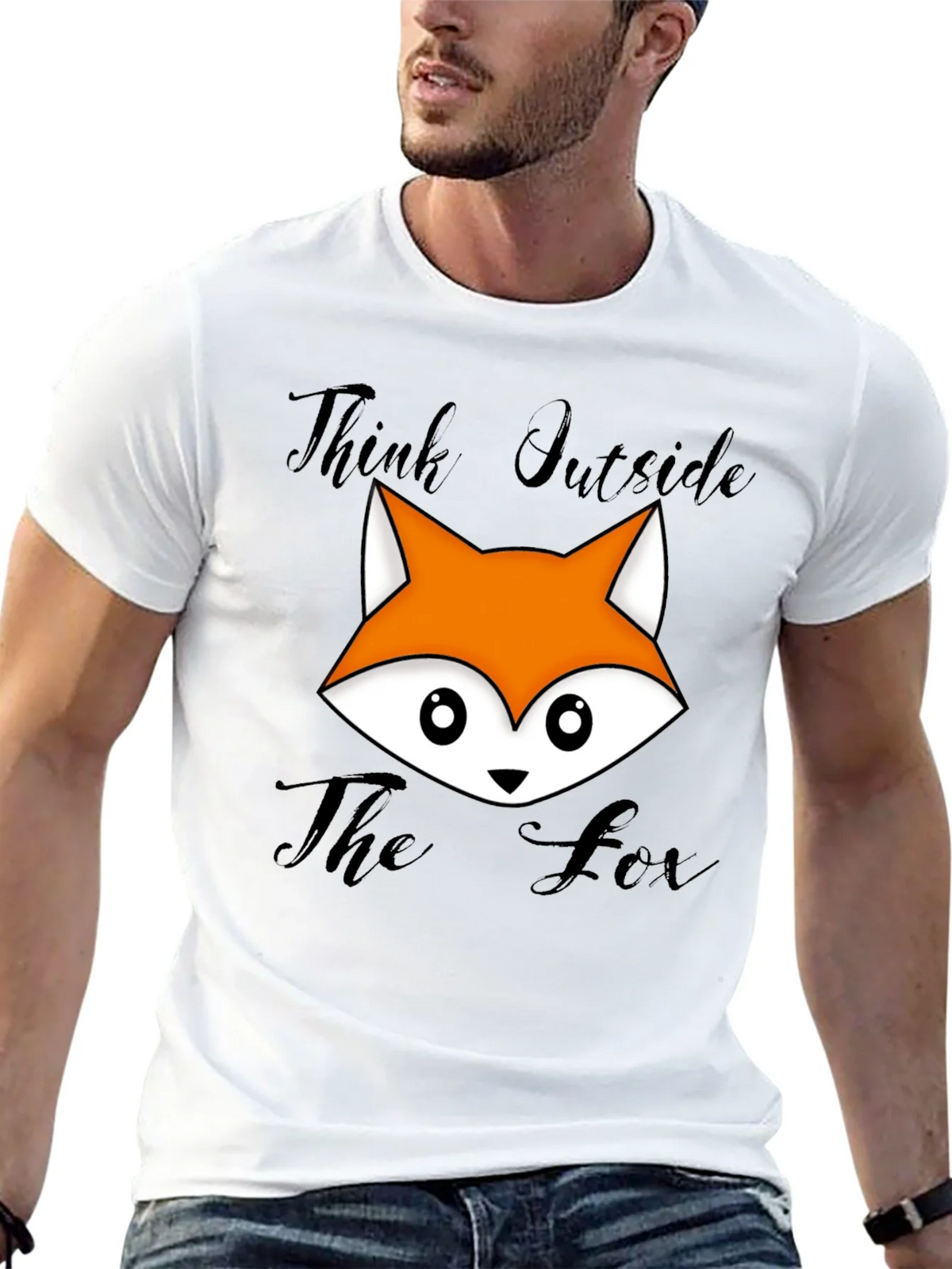 Think Outside The Fox Graphic T-Shirt - Black product image 12