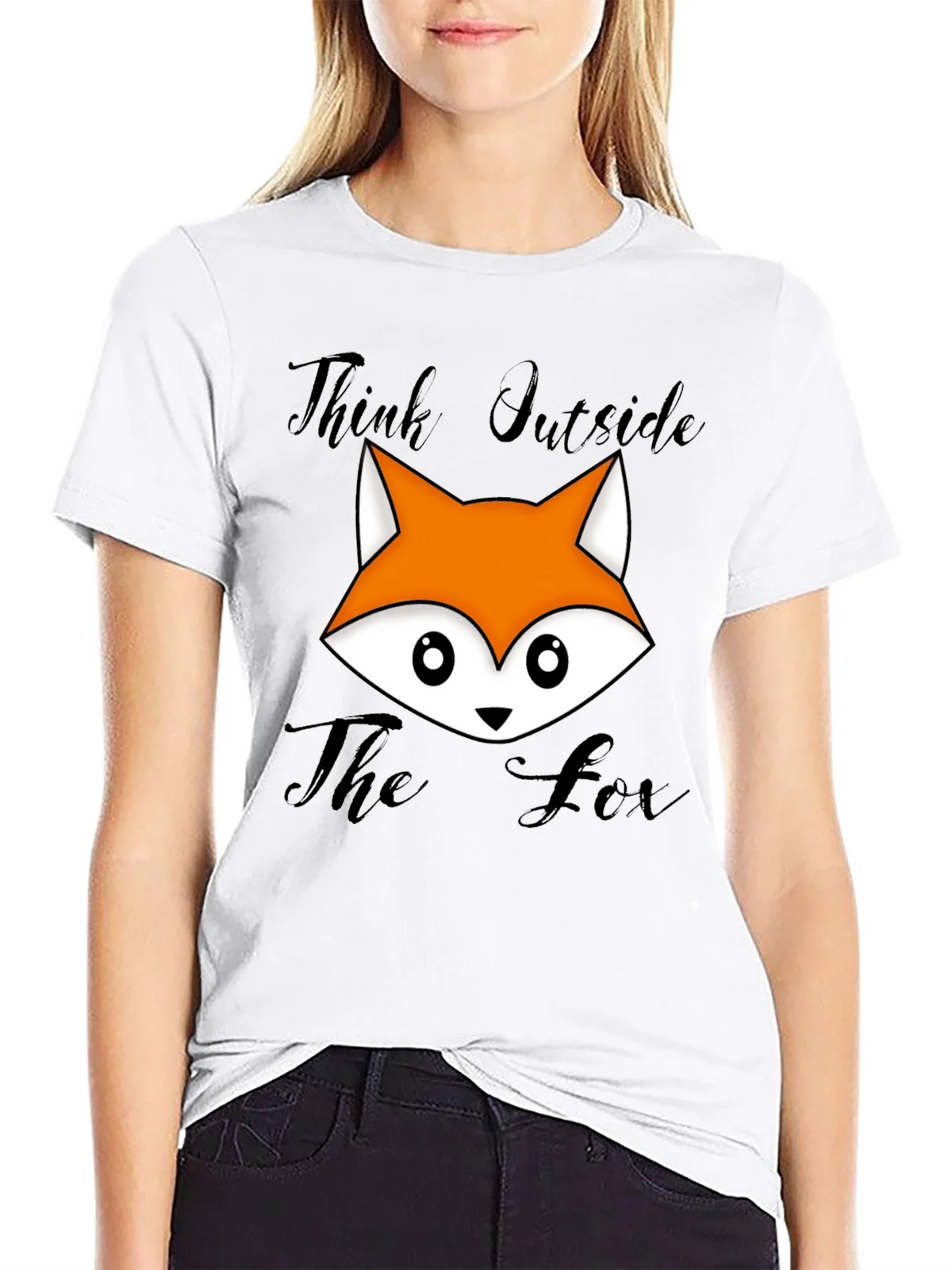 Think Outside The Fox Graphic T-Shirt - Black product image 8