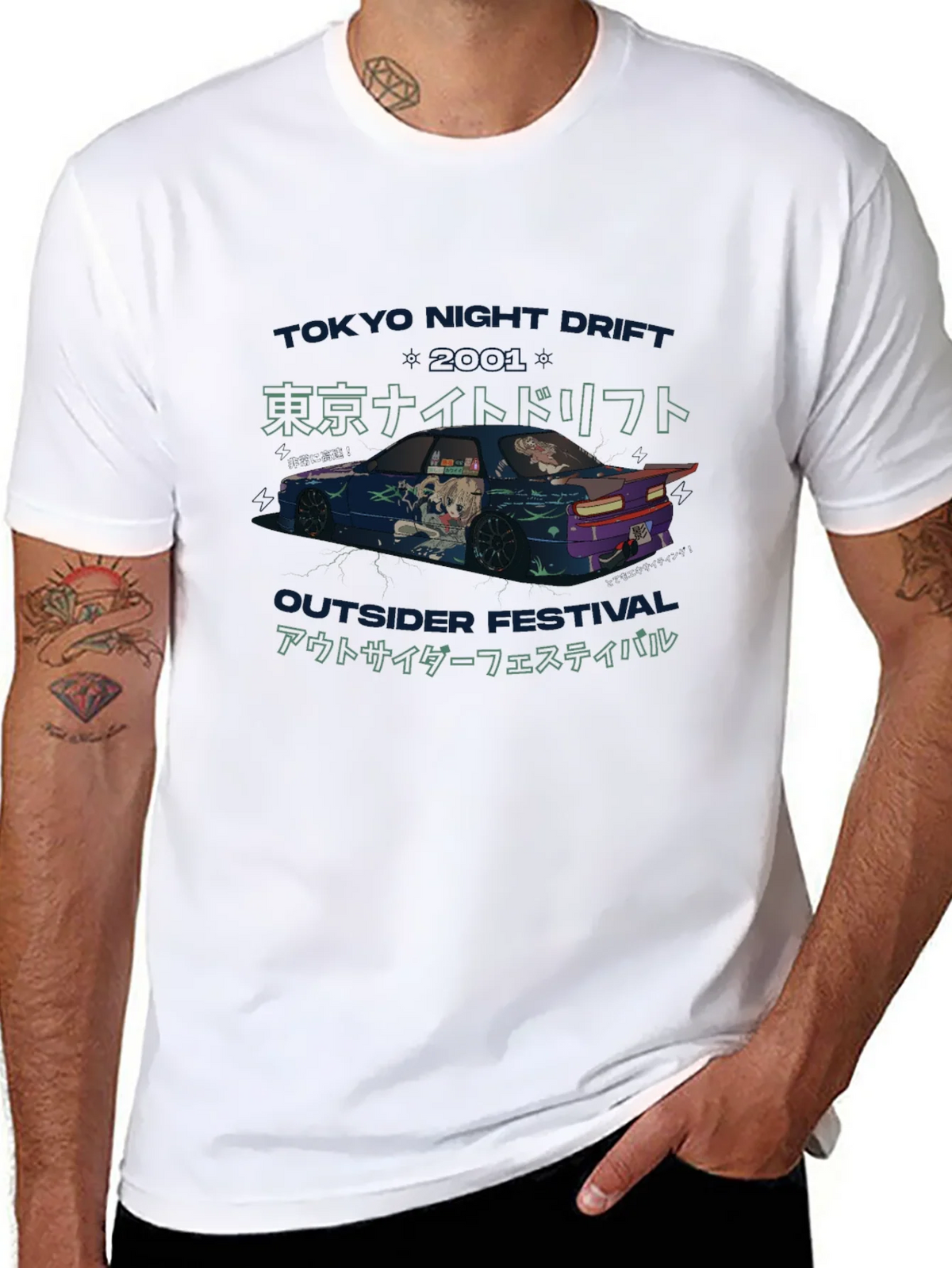 Tokyo Night Drift Graphic Tee - Outsider Festival product image 7