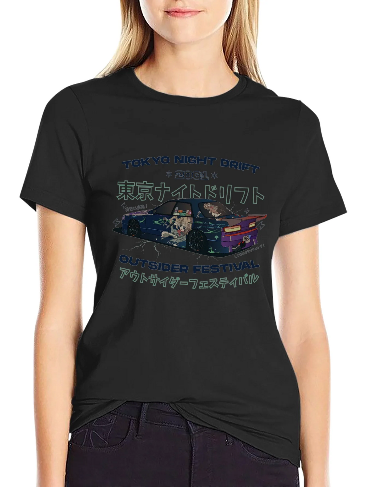 Tokyo Night Drift Graphic Tee - Outsider Festival product image 2