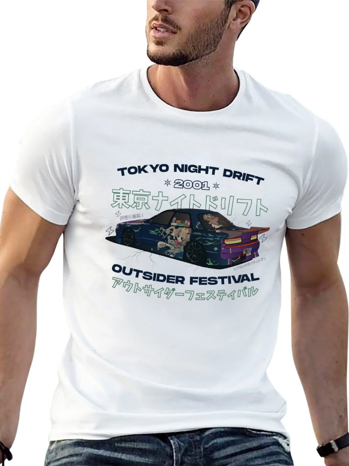 Tokyo Night Drift Graphic Tee - Outsider Festival product image 12
