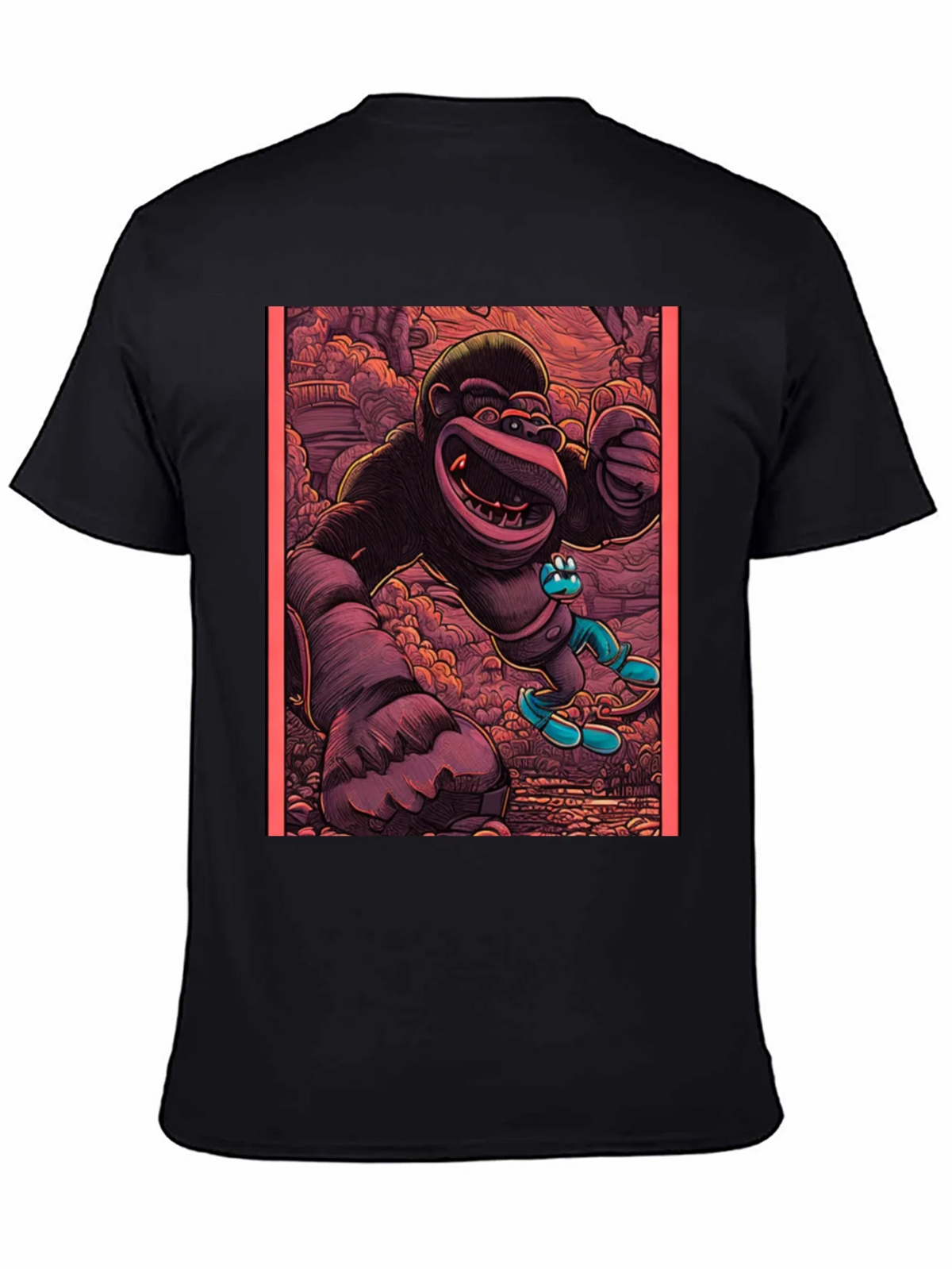 Cartoon Gorilla Graphic Tee - Black product image 2
