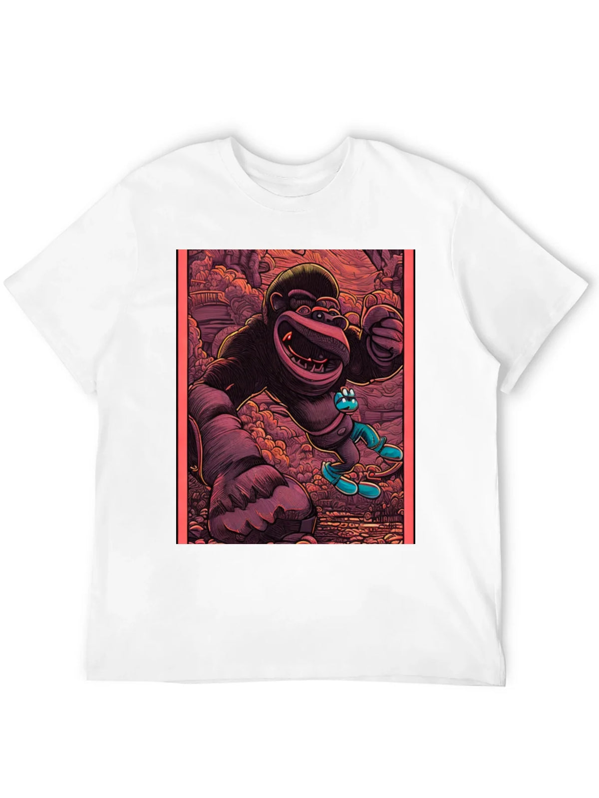 Cartoon Gorilla Graphic Tee - Black product image 7