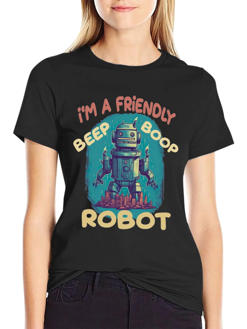 Friendly Robot T-Shirt: Beep Boop Style product image 2