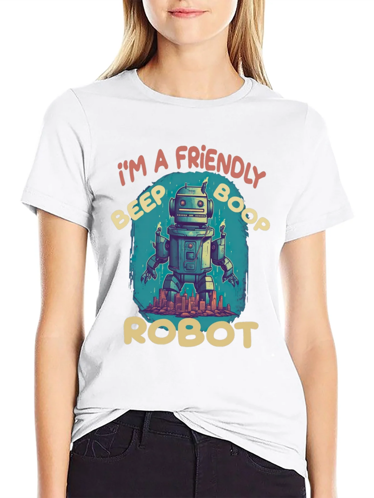 Friendly Robot T-Shirt: Beep Boop Style product image 5