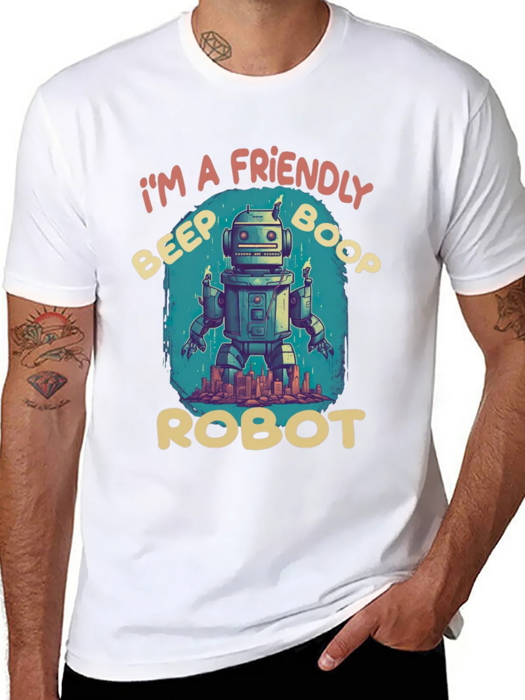 Friendly Robot T-Shirt: Beep Boop Style product image 4