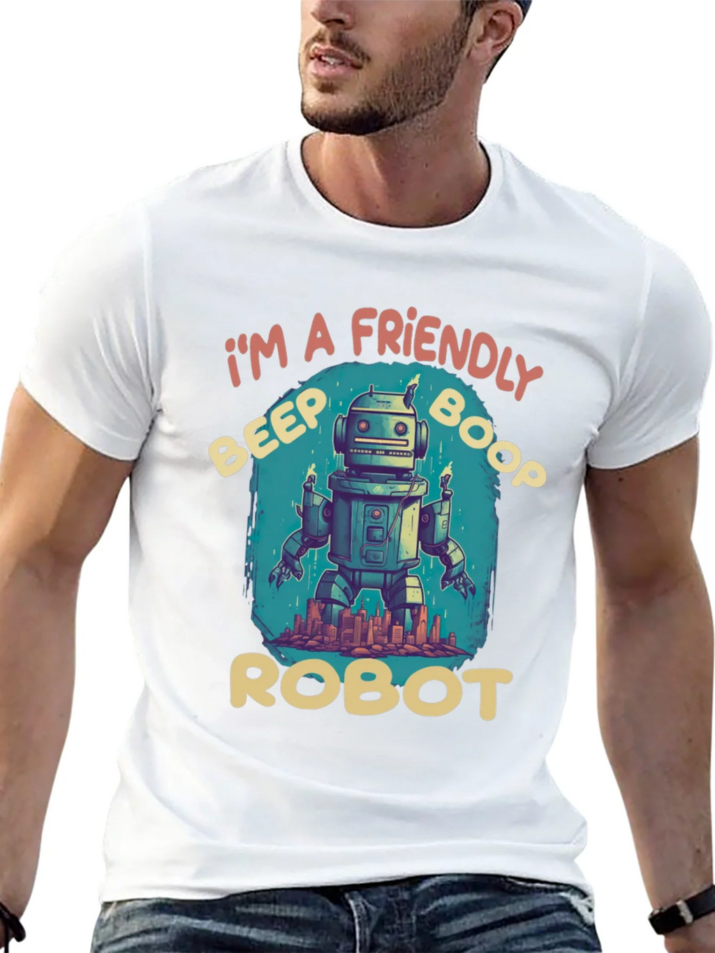 Friendly Robot T-Shirt: Beep Boop Style product image 9