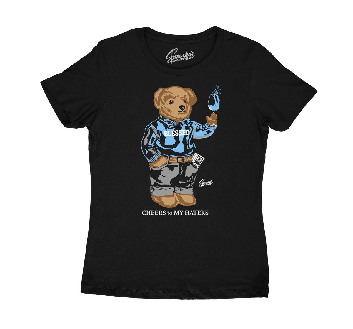 Womens - University Blue 1 Cheers Bear Shirt