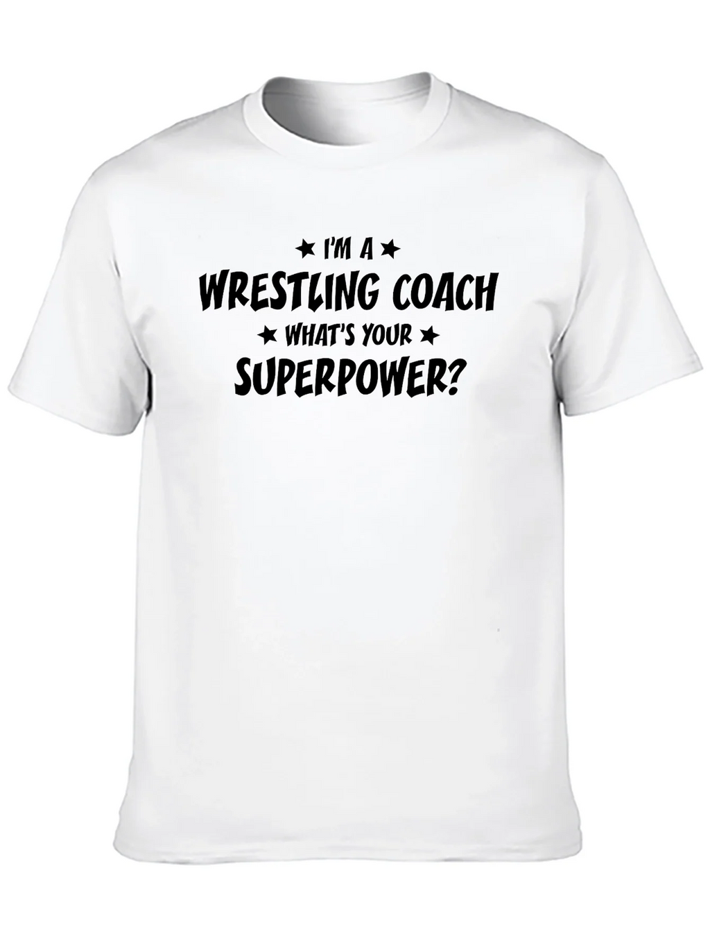 Wrestling Coach Superpower T-Shirt - Black Graphic Tee product image 9
