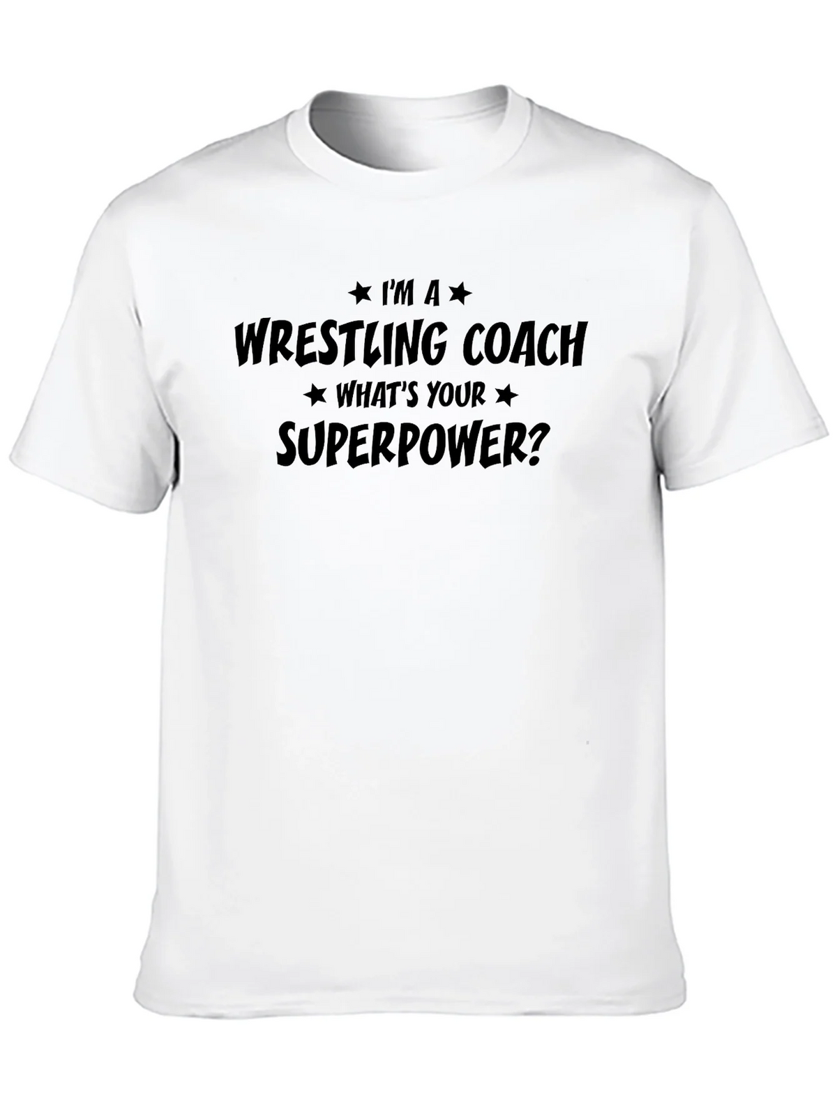 Wrestling Coach Superpower T-Shirt - Black Graphic Tee product image 9