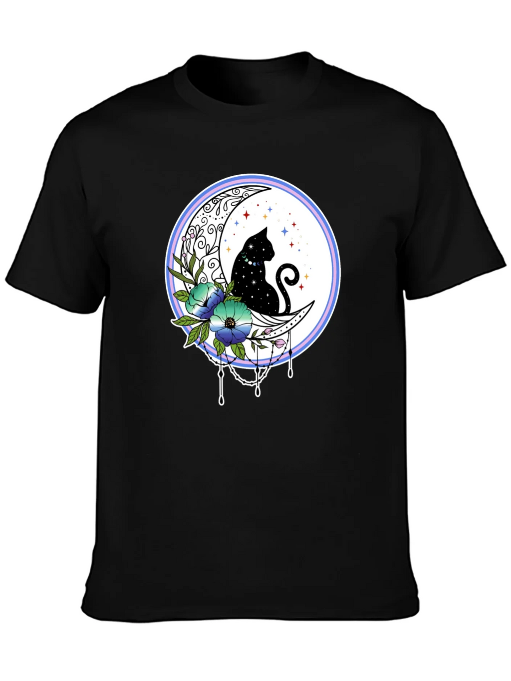Celestial Cat on Moon T-Shirt product image 3