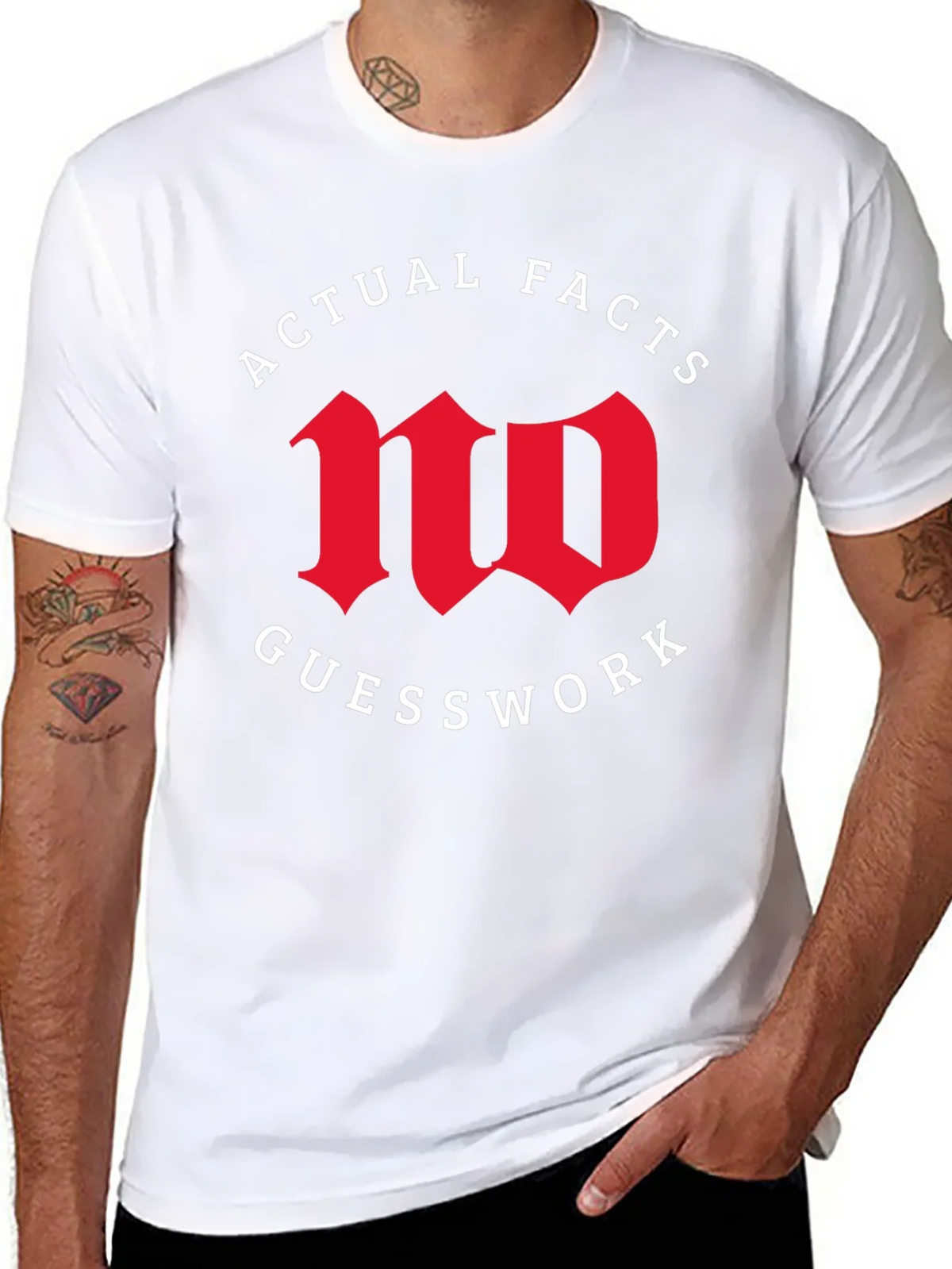 Actual Facts No Guesswork Graphic Tee product image 7