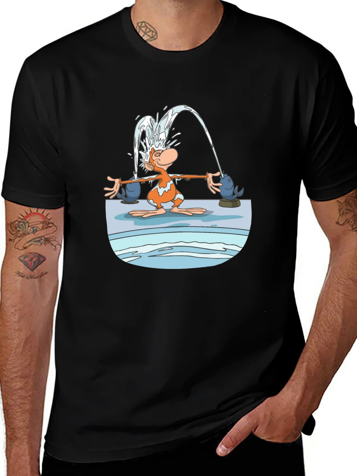 Fun Cartoon Monkey Graphic T-Shirt product image 1